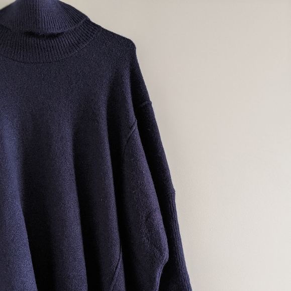 Gap Navy Blue Sweater Poncho, Size XS - Picture 4 of 6
